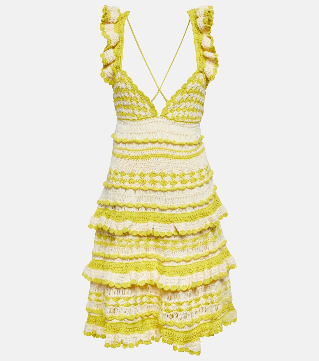 Miniabito Halcyon in crochet di cotone | Zimmermann