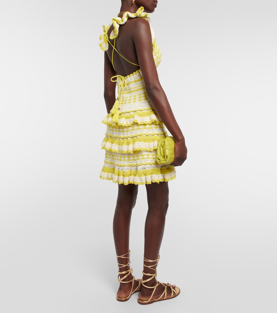 Miniabito Halcyon in crochet di cotone | Zimmermann