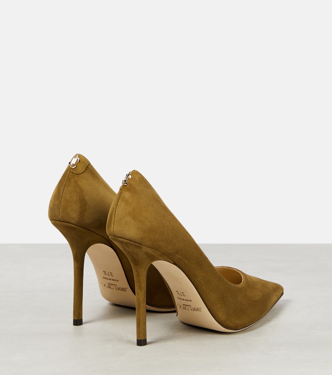 Olive suede pumps sales