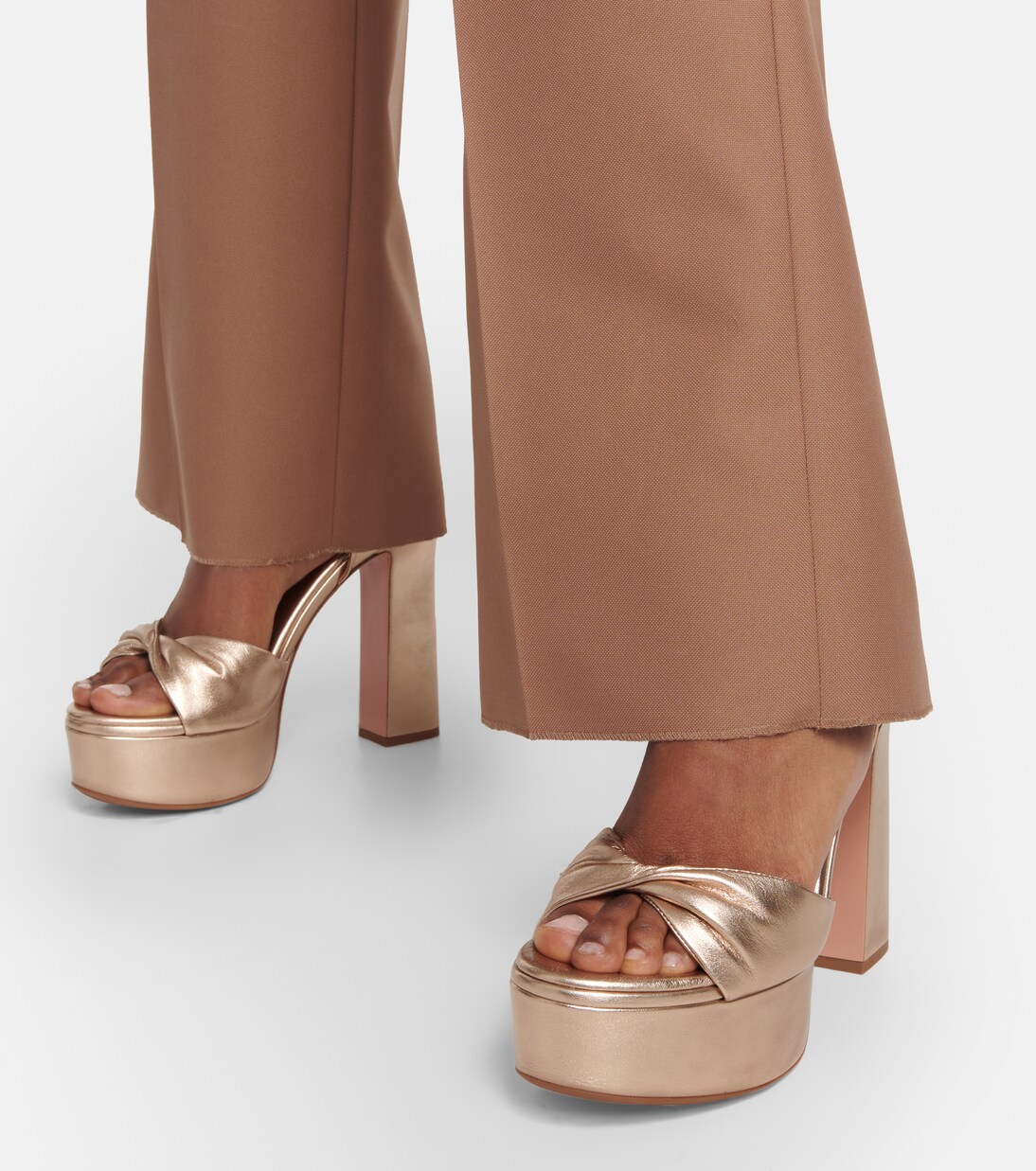 Twist 120 leather platform sandals | Aquazzura