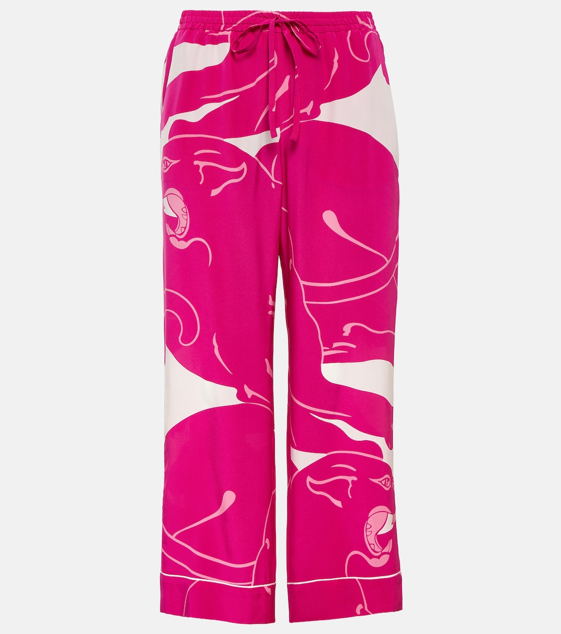 Pantaloni Panther in crêpe de chine | Valentino