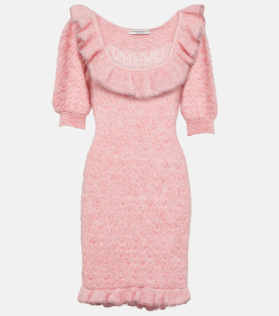 Embroidered mohair-blend minidress | Alessandra Rich