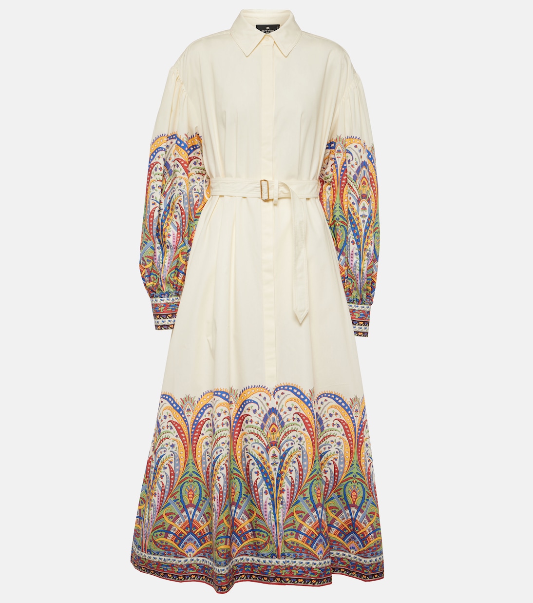 Vestido camisero de popelín de algodón con paisley | Etro