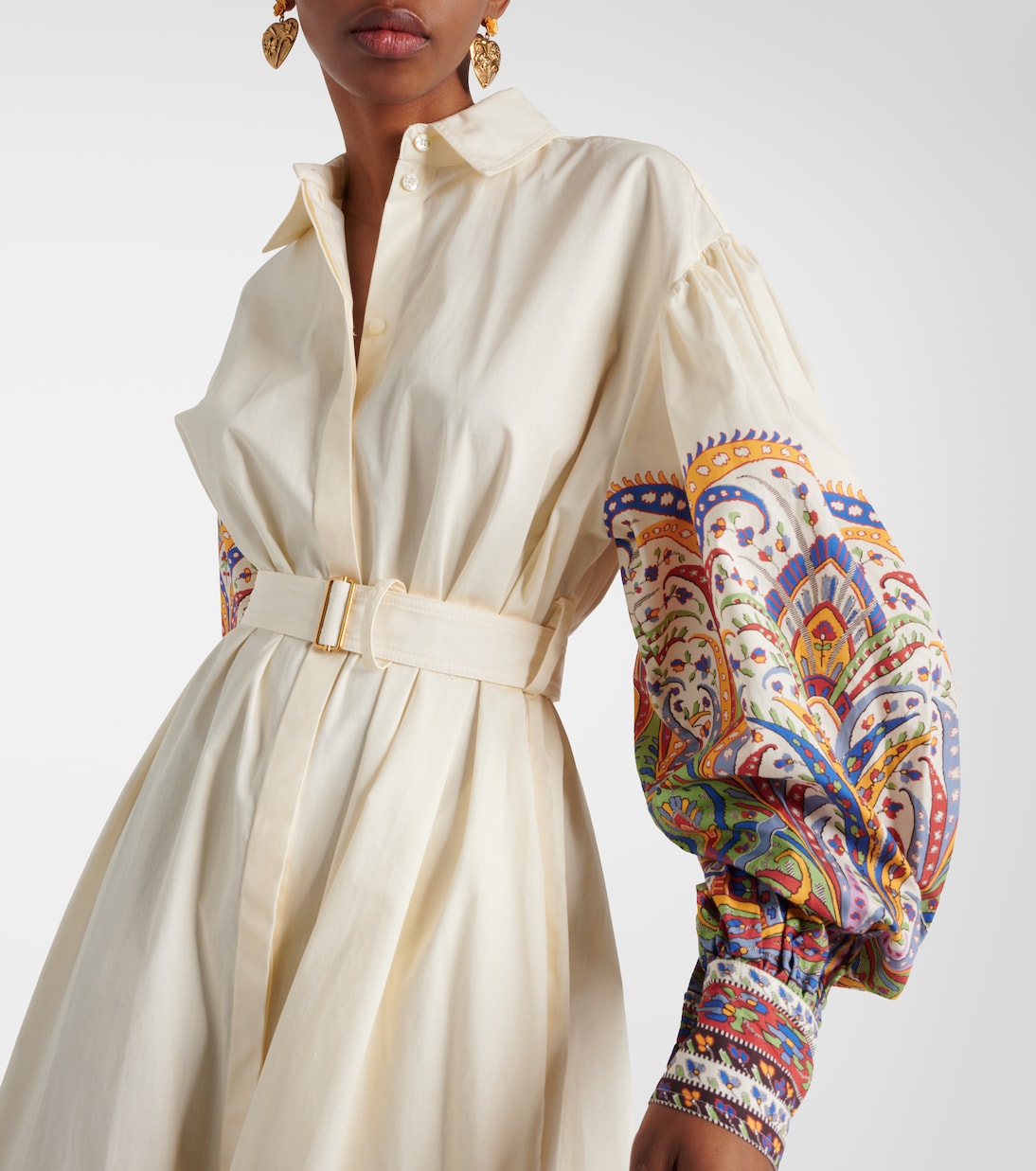 Vestido camisero de popelín de algodón con paisley | Etro