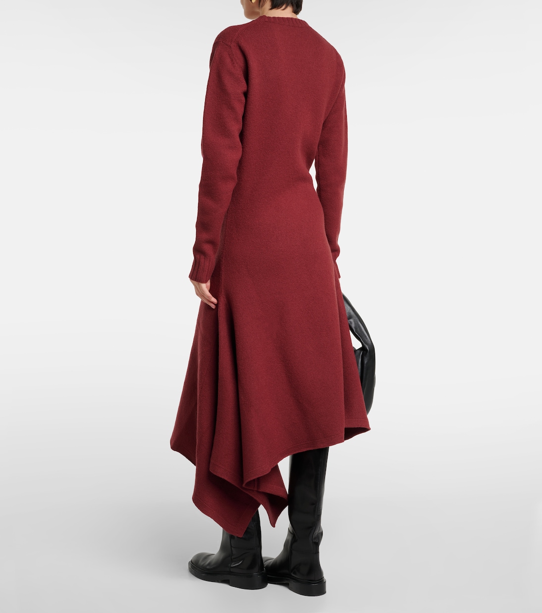 Asymmetric wool midi dress | Jil Sander