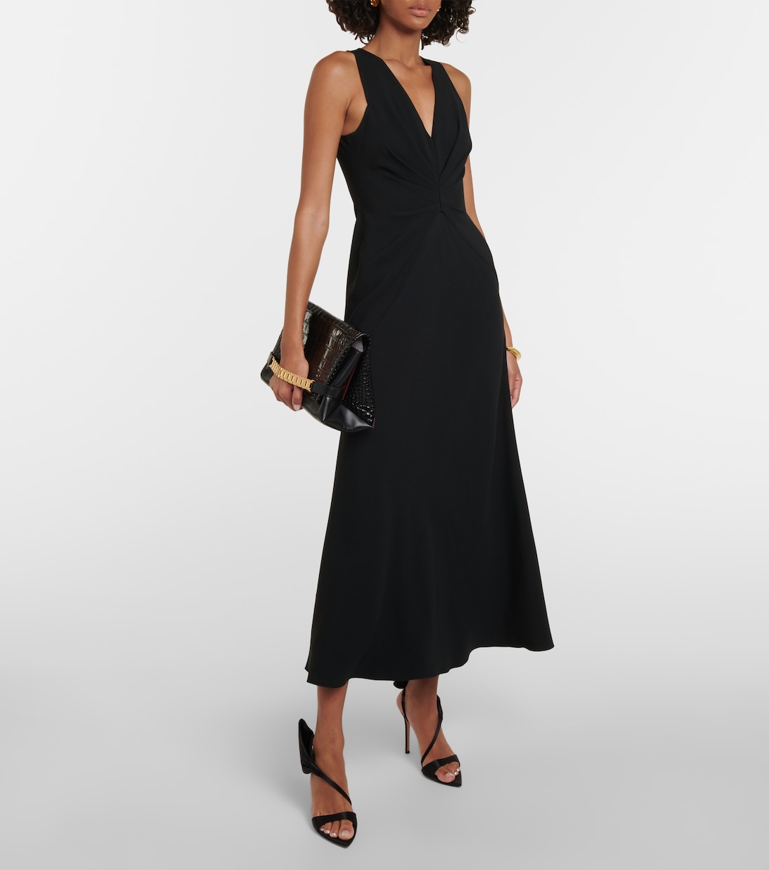 Vestido largo asimétrico drapeado | Victoria Beckham