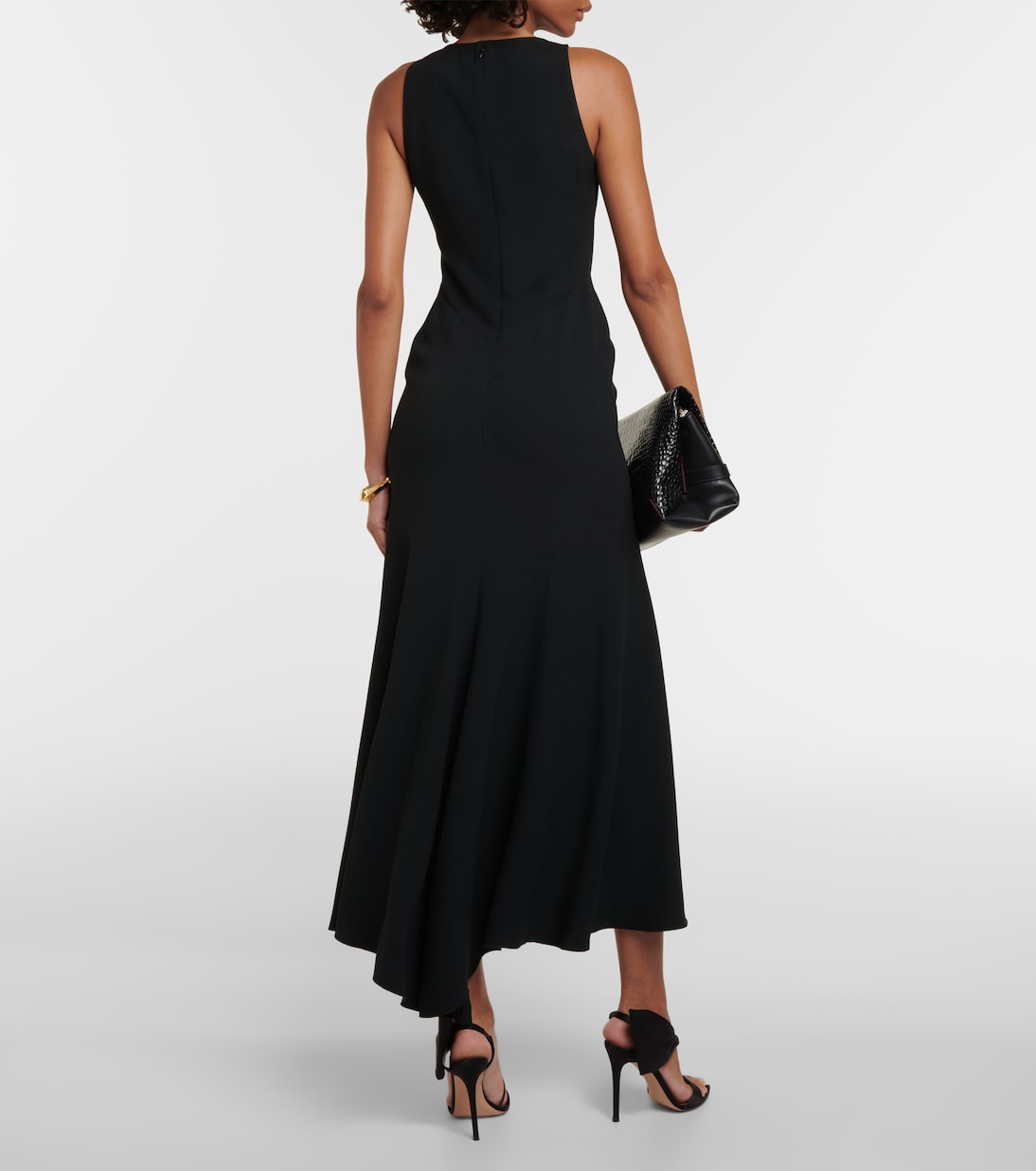 Vestido largo asimétrico drapeado | Victoria Beckham