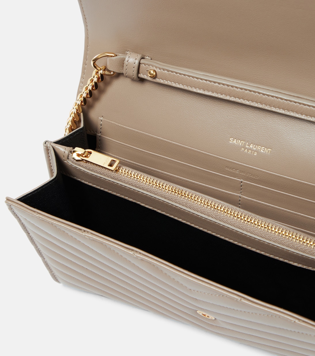 Cassandre matelassé leather wallet on chain | Saint Laurent