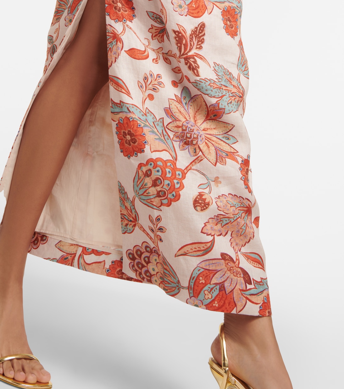 Bedrucktes Maxikleid Noemi aus Leinen | SIR