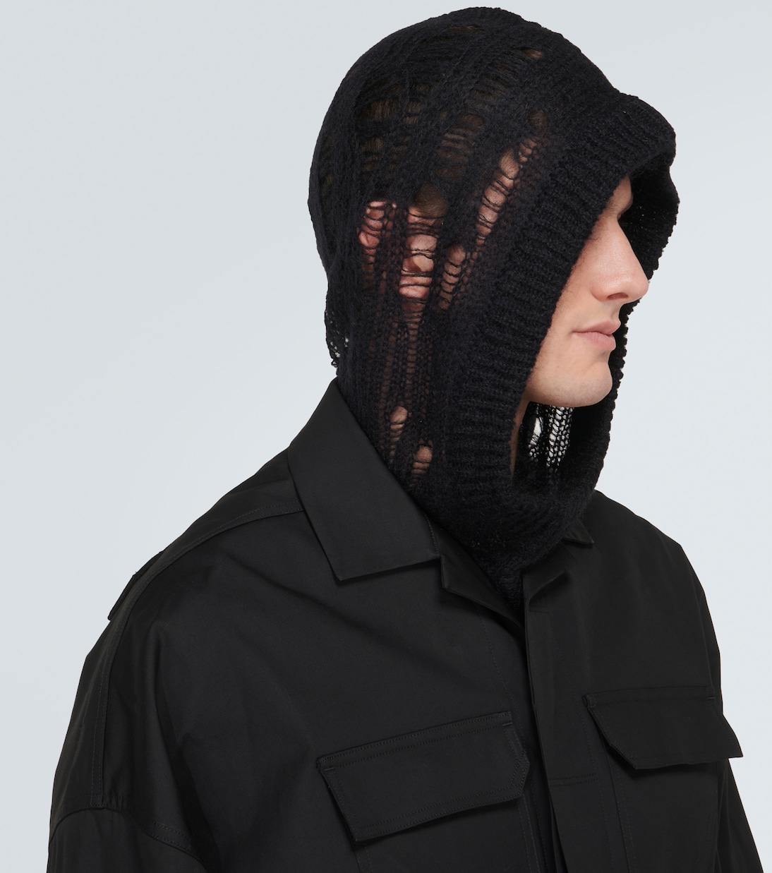 Distressed ski mask | Rick Owens