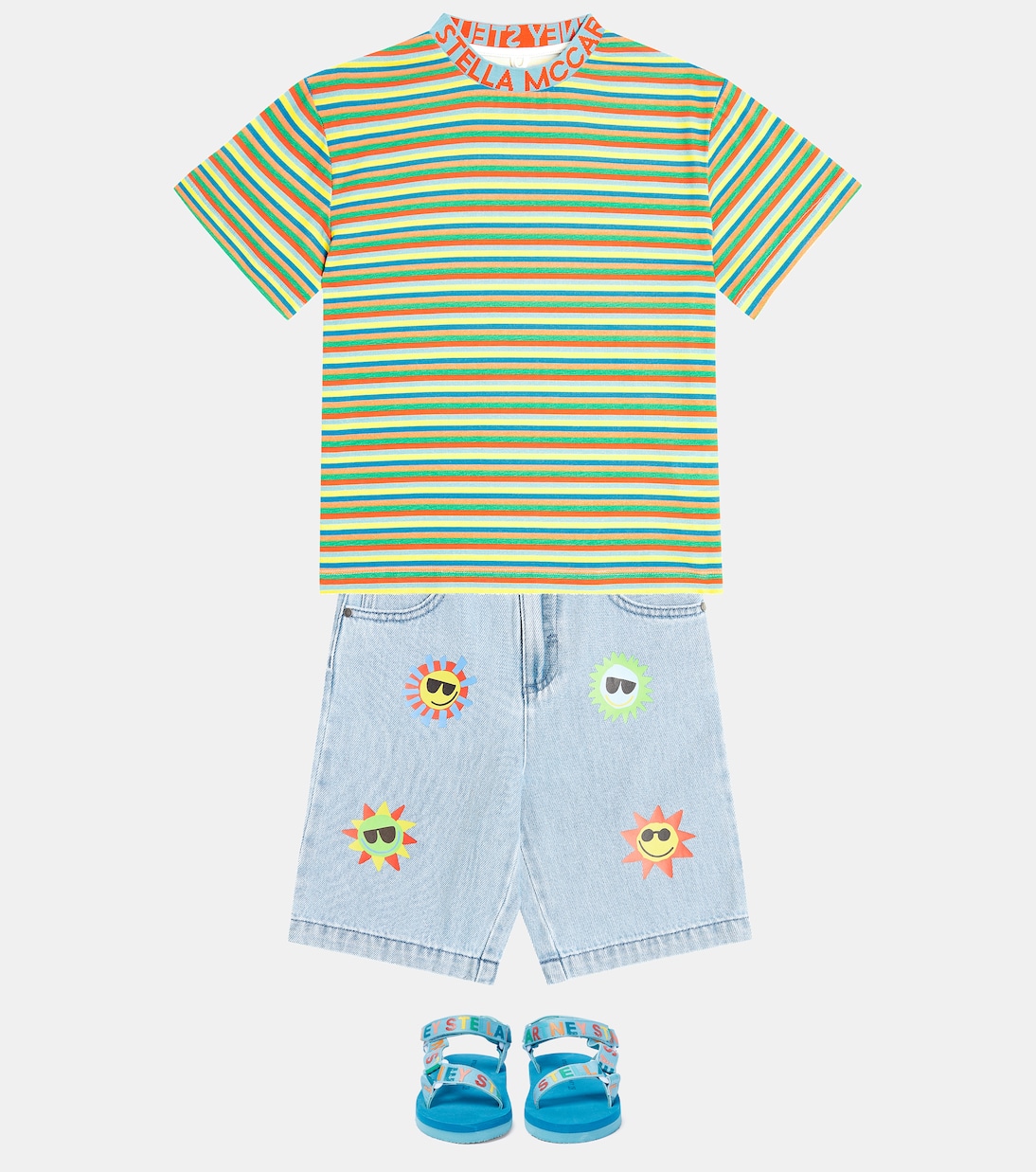 Shorts en denim bordados | Stella McCartney Kids