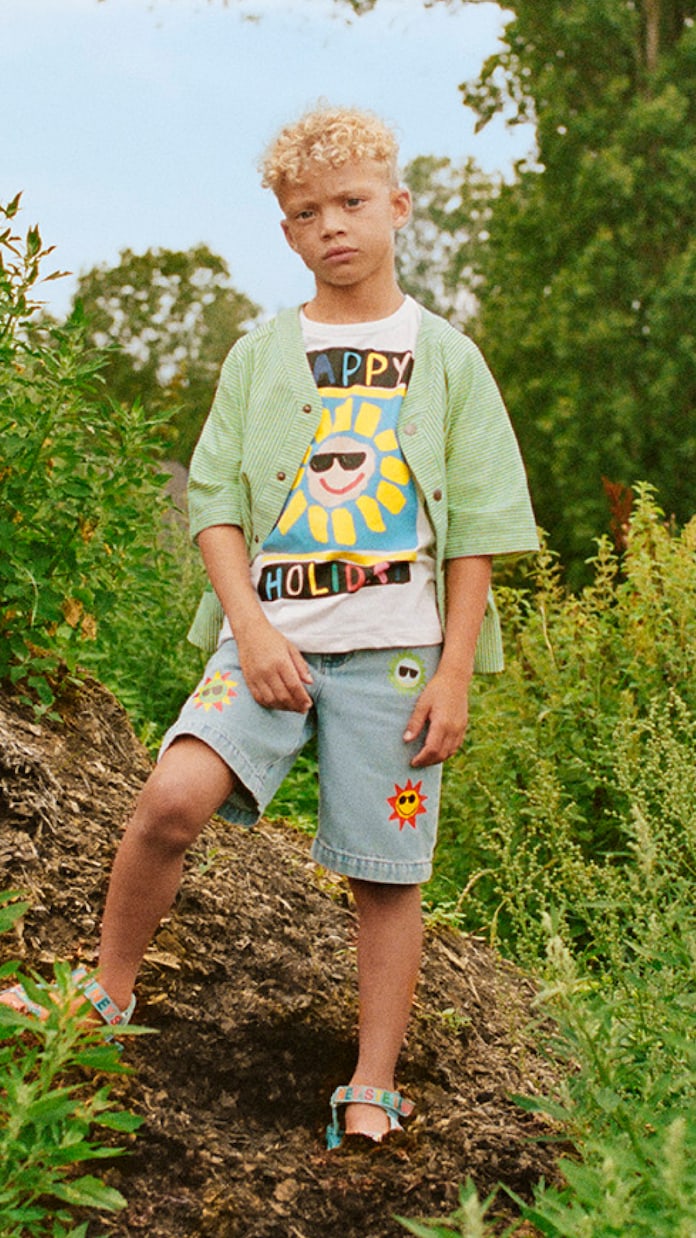 Shorts en denim bordados | Stella McCartney Kids