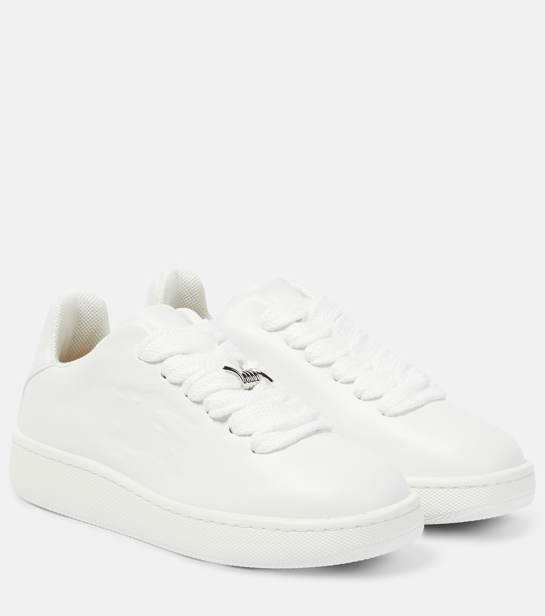 Baskets Box en cuir en blanc Burberry Mytheresa