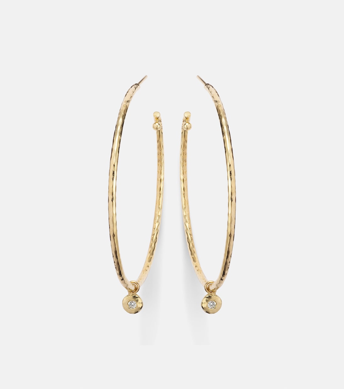 Orecchini a Cerchio in Oro 18kt con Diamanti OCTAVIA ELIZABETH, Modello Gem Medium