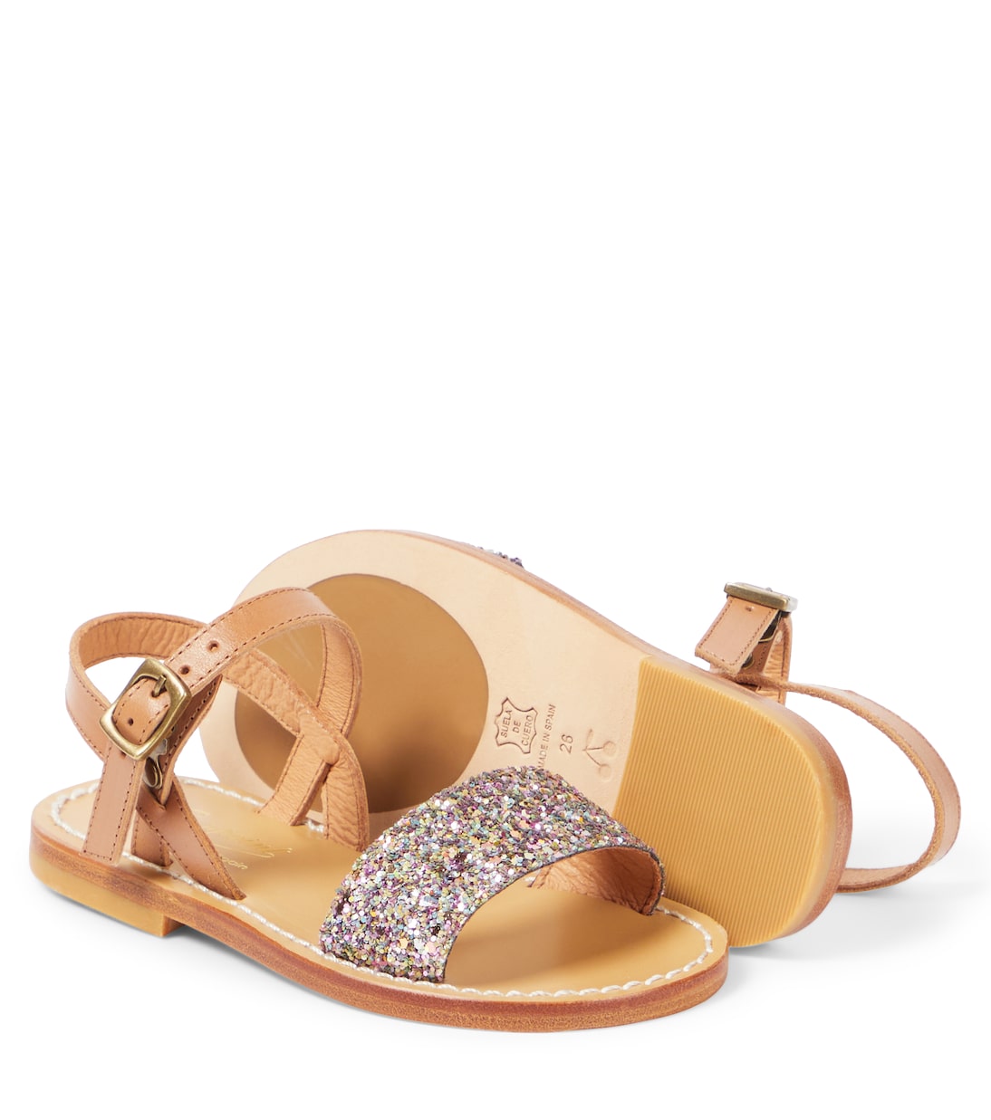 Sandales Apis en cuir à paillettes | Bonpoint