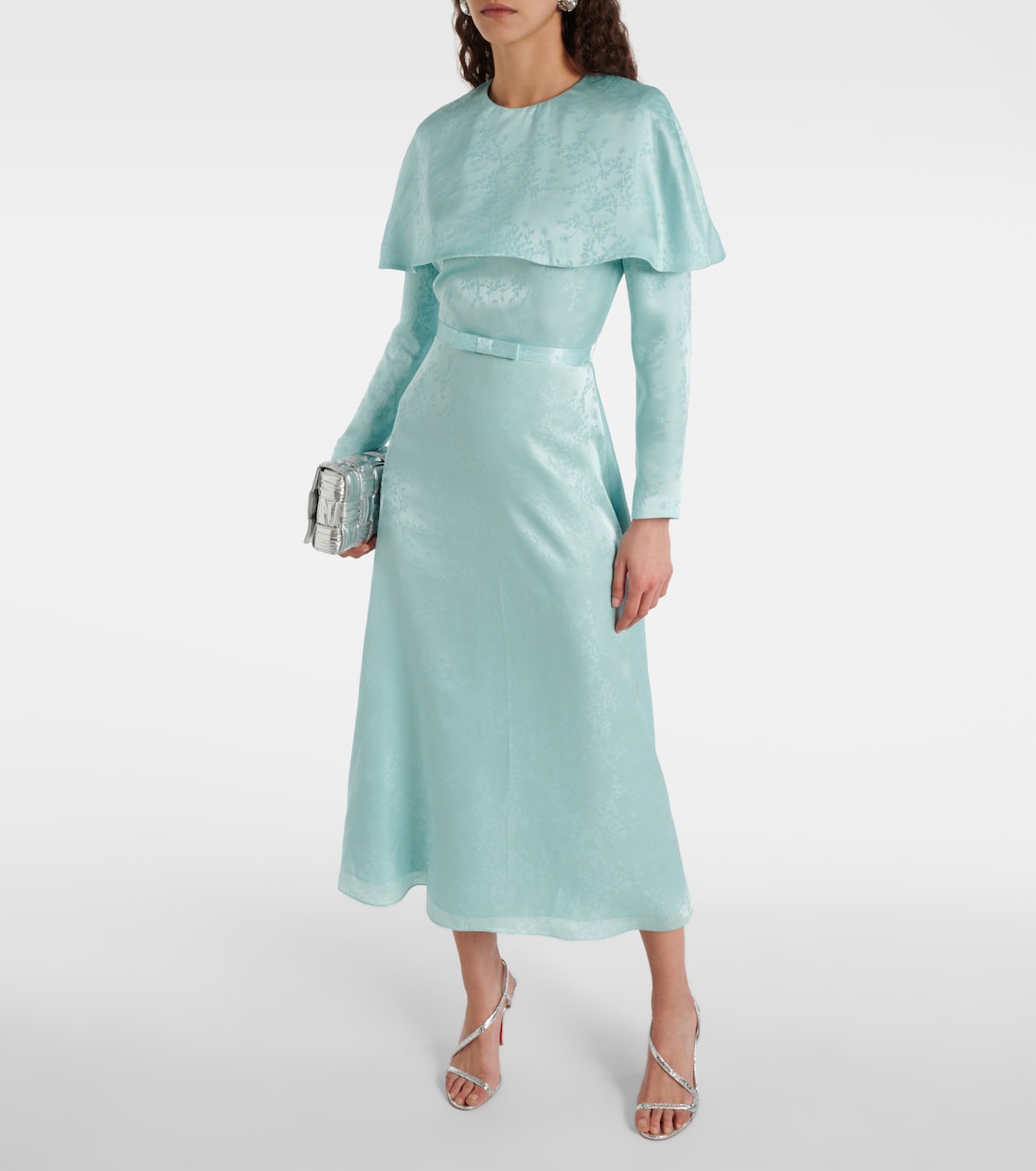 Vestido midi Hadley de mezcla de seda floral | Markarian