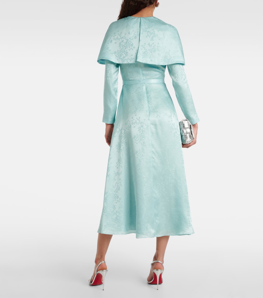 Vestido midi Hadley de mezcla de seda floral | Markarian