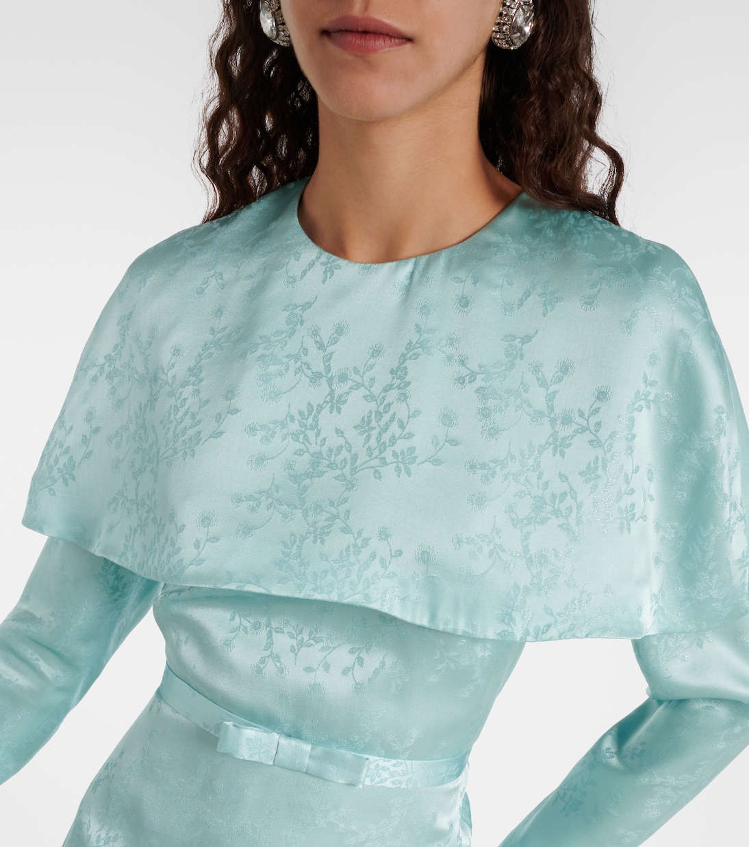 Vestido midi Hadley de mezcla de seda floral | Markarian