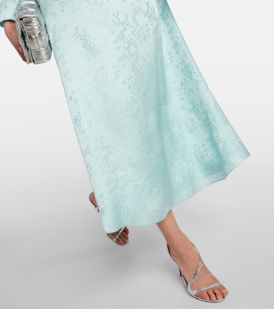 Vestido midi Hadley de mezcla de seda floral | Markarian