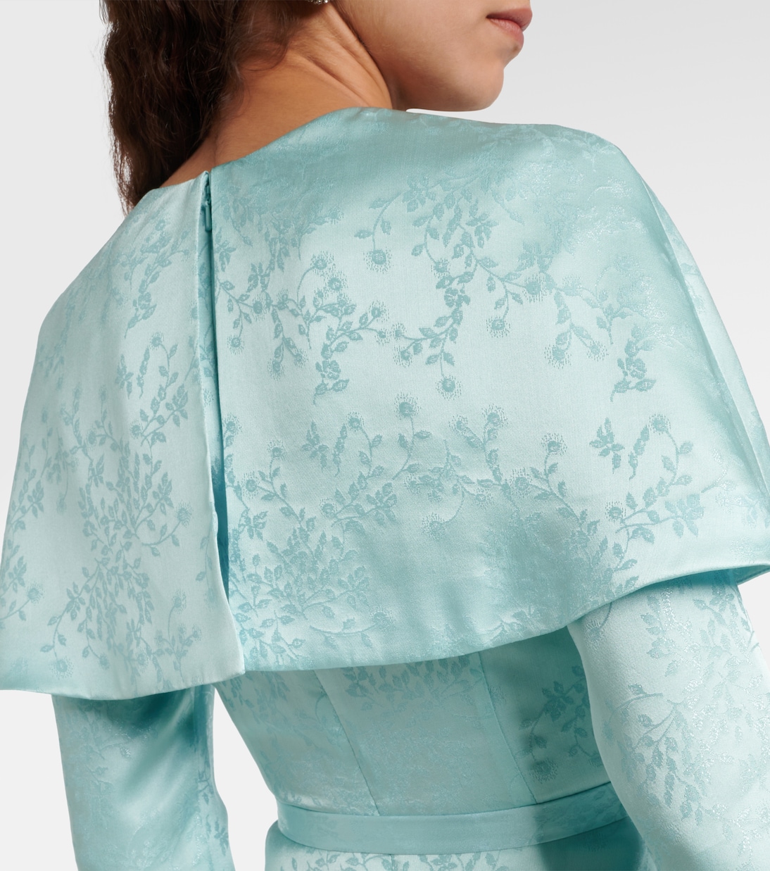 Vestido midi Hadley de mezcla de seda floral | Markarian