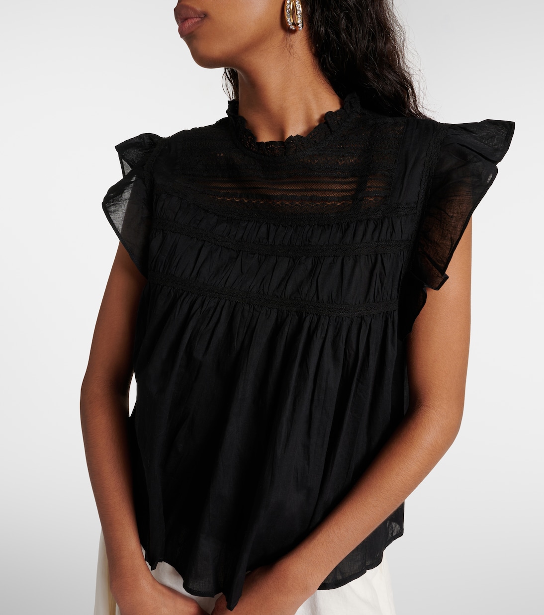 Blusa Inessa in cotone con balze | Velvet