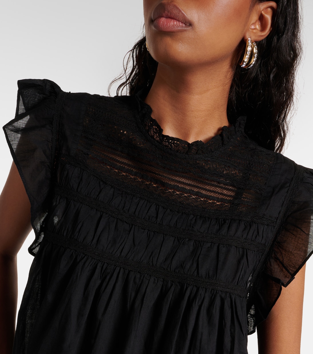 Blusa Inessa in cotone con balze | Velvet