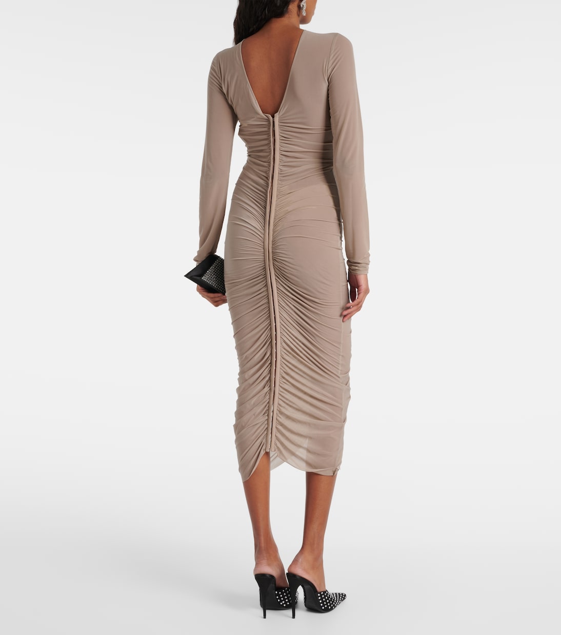 Abito midi in jersey con ruches | Magda Butrym