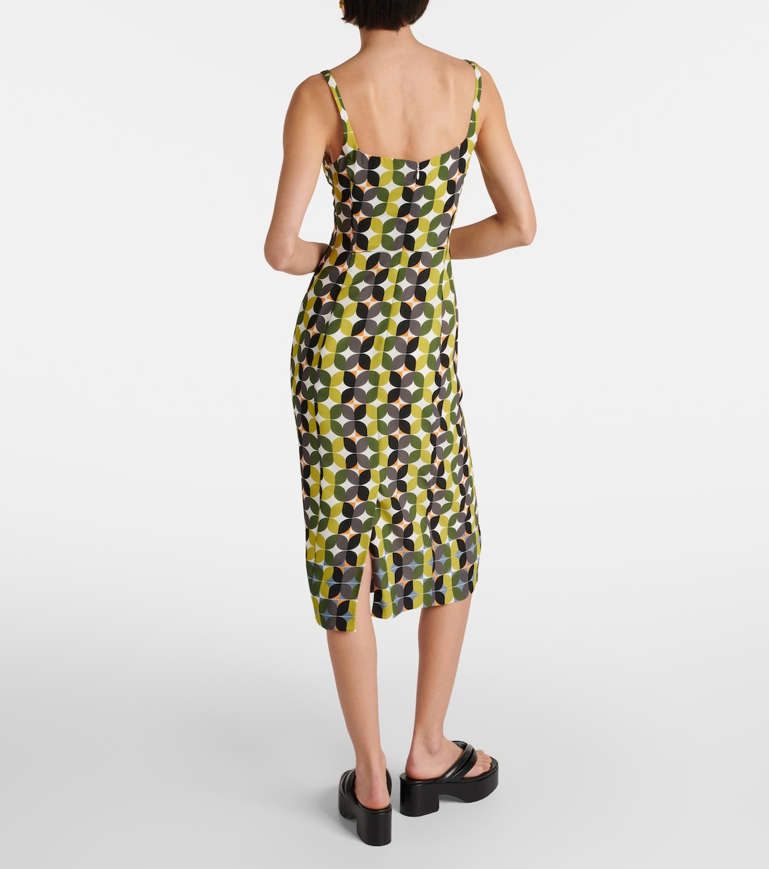 Vestido midi de crepé estampado | Dries Van Noten