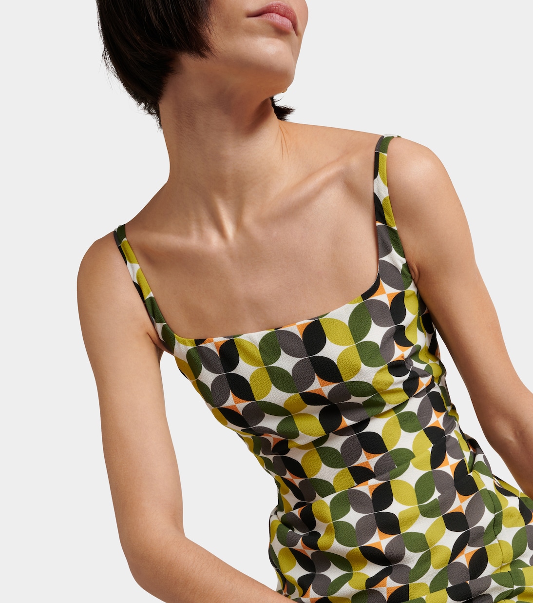 Vestido midi de crepé estampado | Dries Van Noten