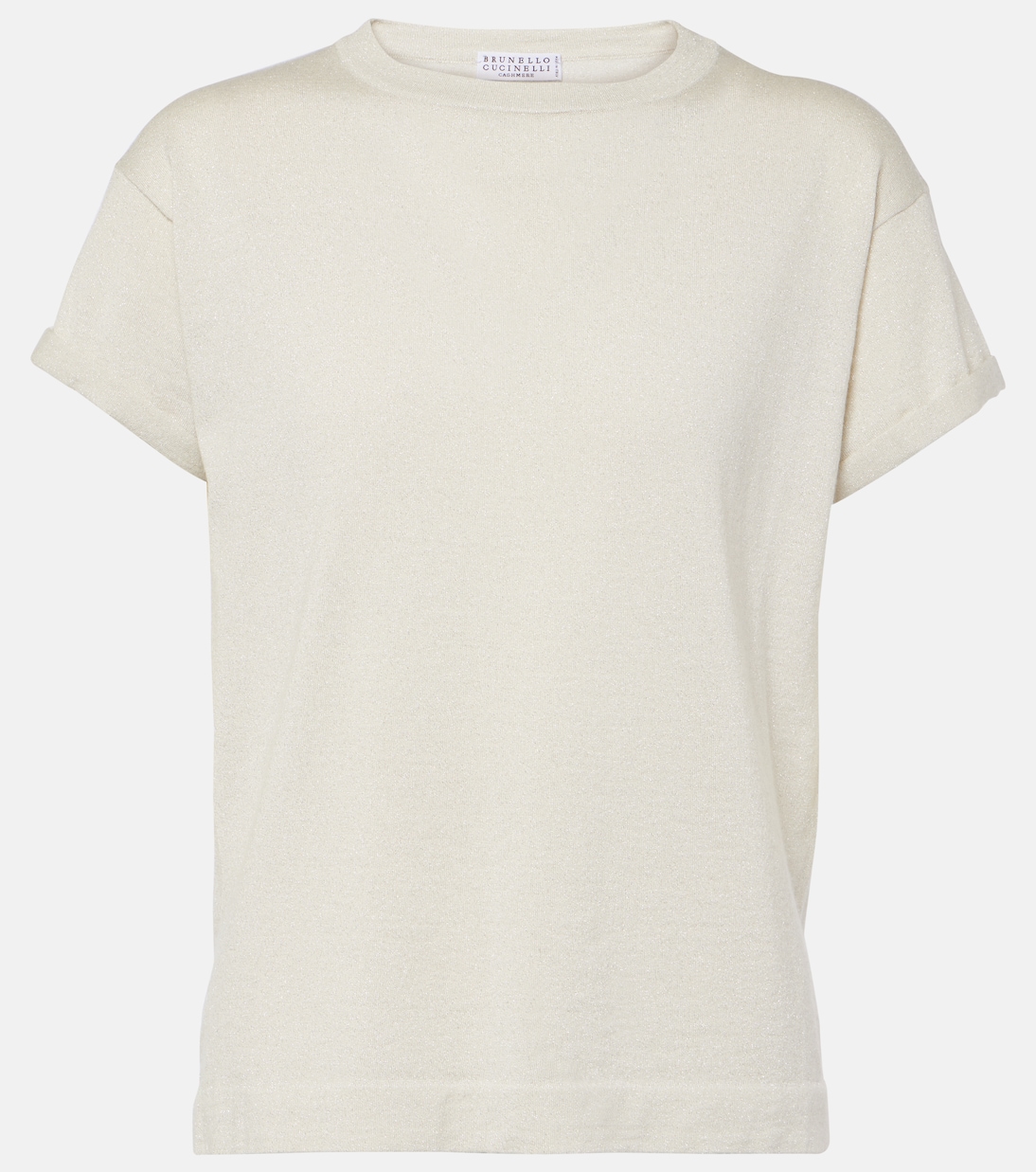 Top in lamé di misto cashmere | Brunello Cucinelli