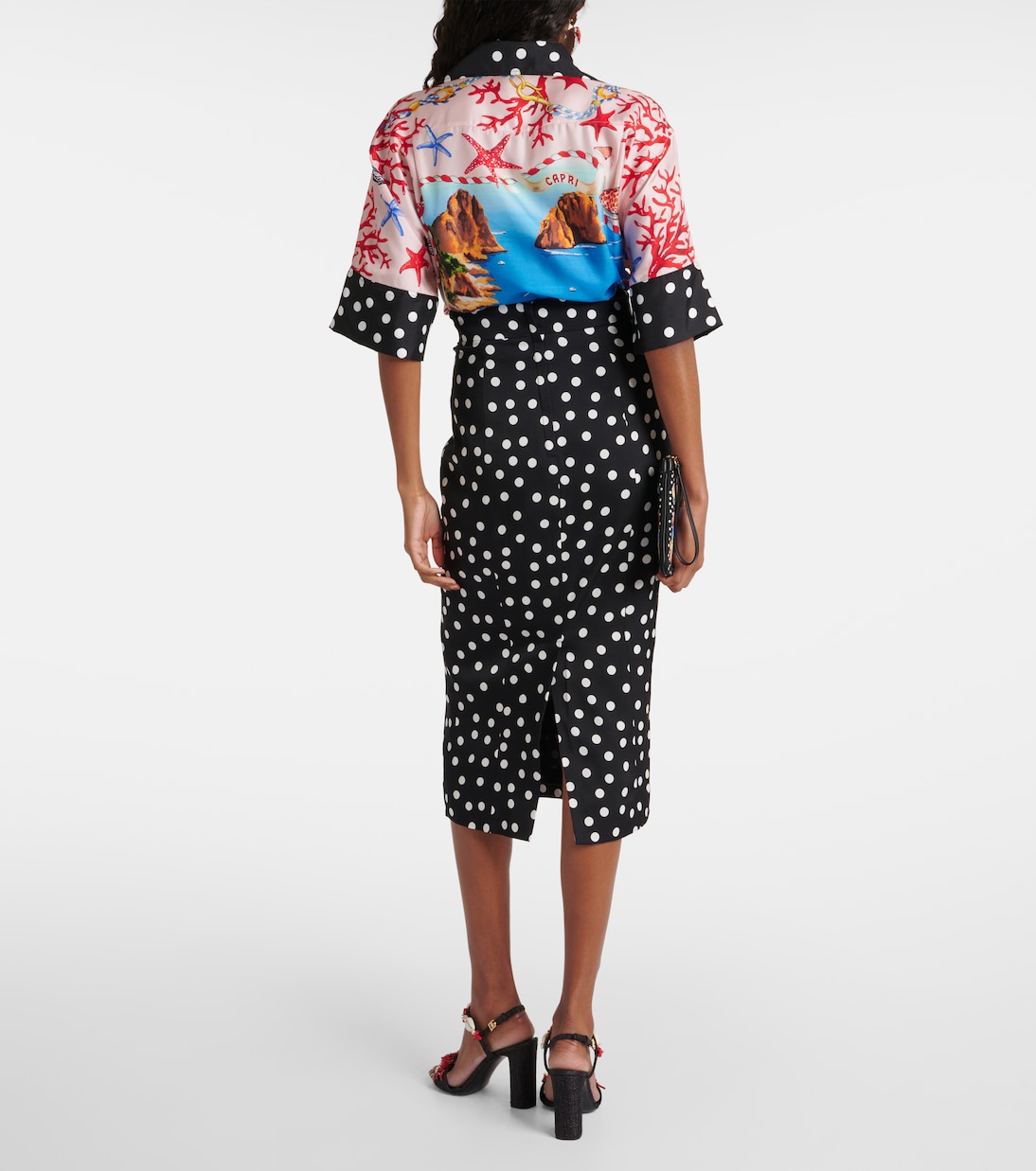Bleistiftrock Capri aus Charmeuse | Dolce&Gabbana