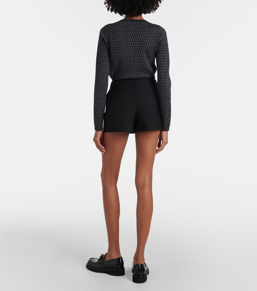 Jupe-short VLogo Bold en Crepe Couture | Valentino
