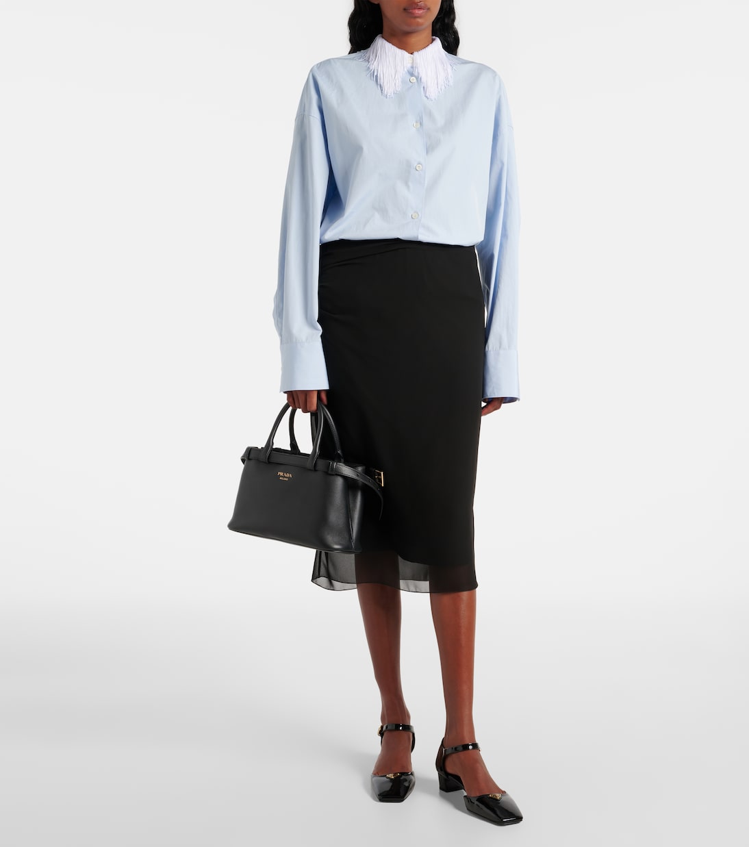 Sac Prada Buckle Small en cuir | Prada