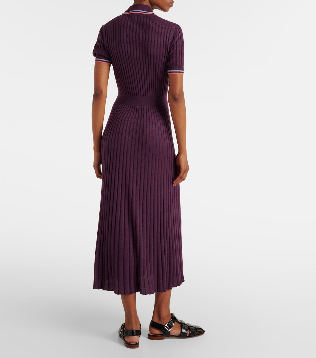 Vestido midi Eyot de seda y cachemir | Gabriela Hearst