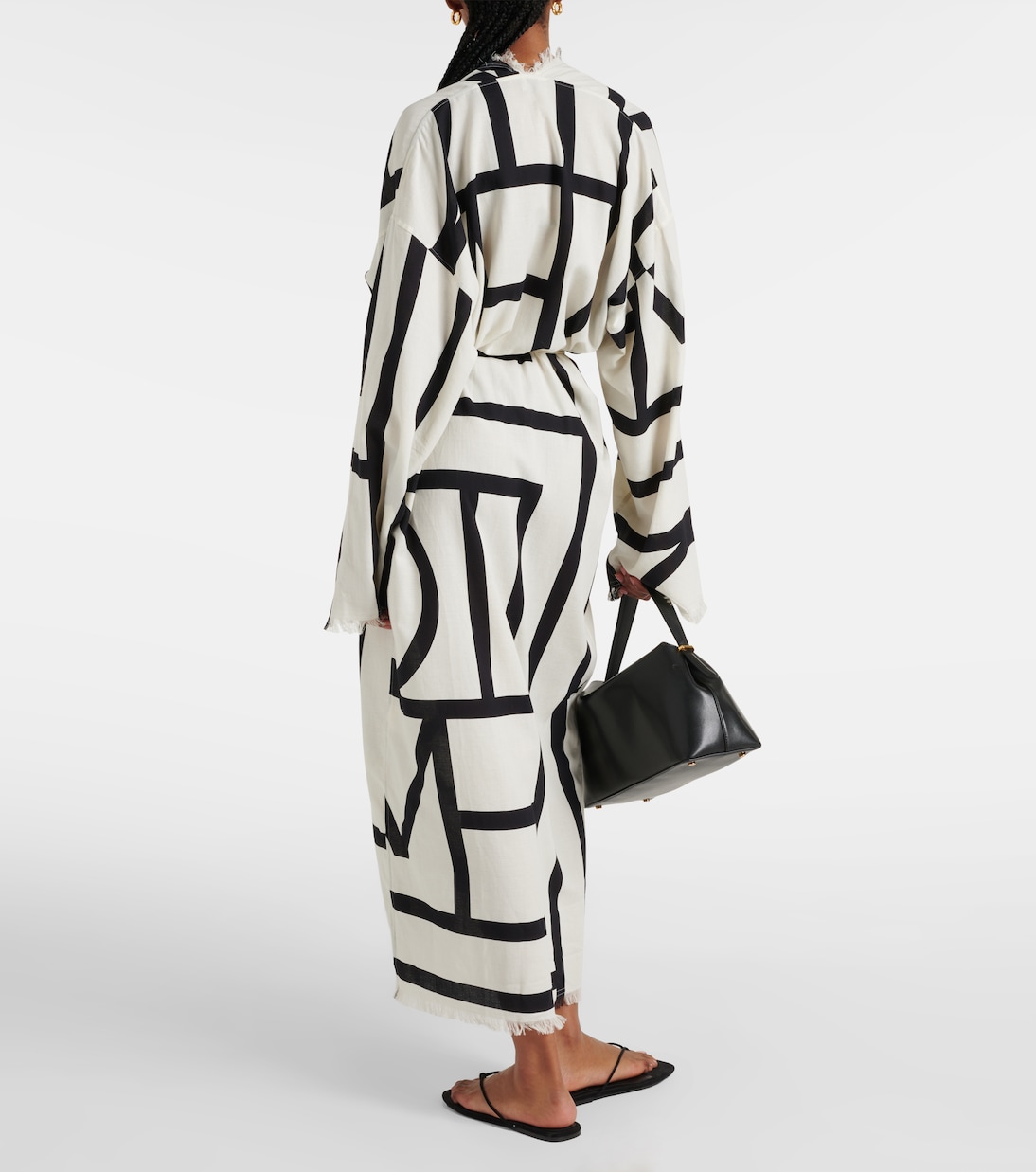 Vestido envolvente Monogram de algodón | Toteme