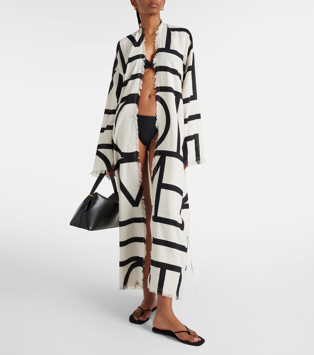 Vestido envolvente Monogram de algodón | Toteme