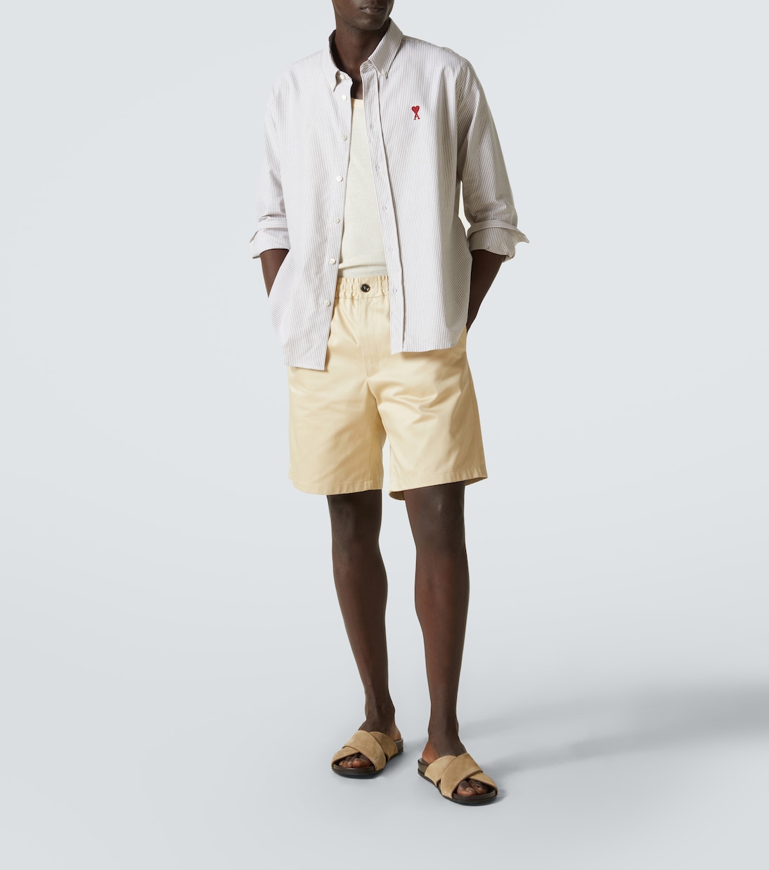 Chemise Ami De Cœur rayée en coton | Ami Paris