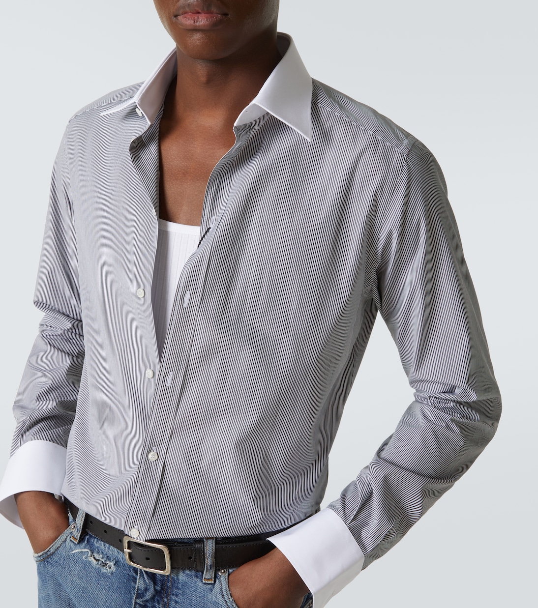 Camicia in popeline di cotone a righe | Dolce&Gabbana
