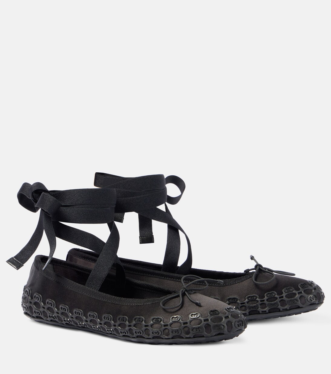 Scarpe ballerine GUCCI Cub3d in raso, stile giovane e moderno