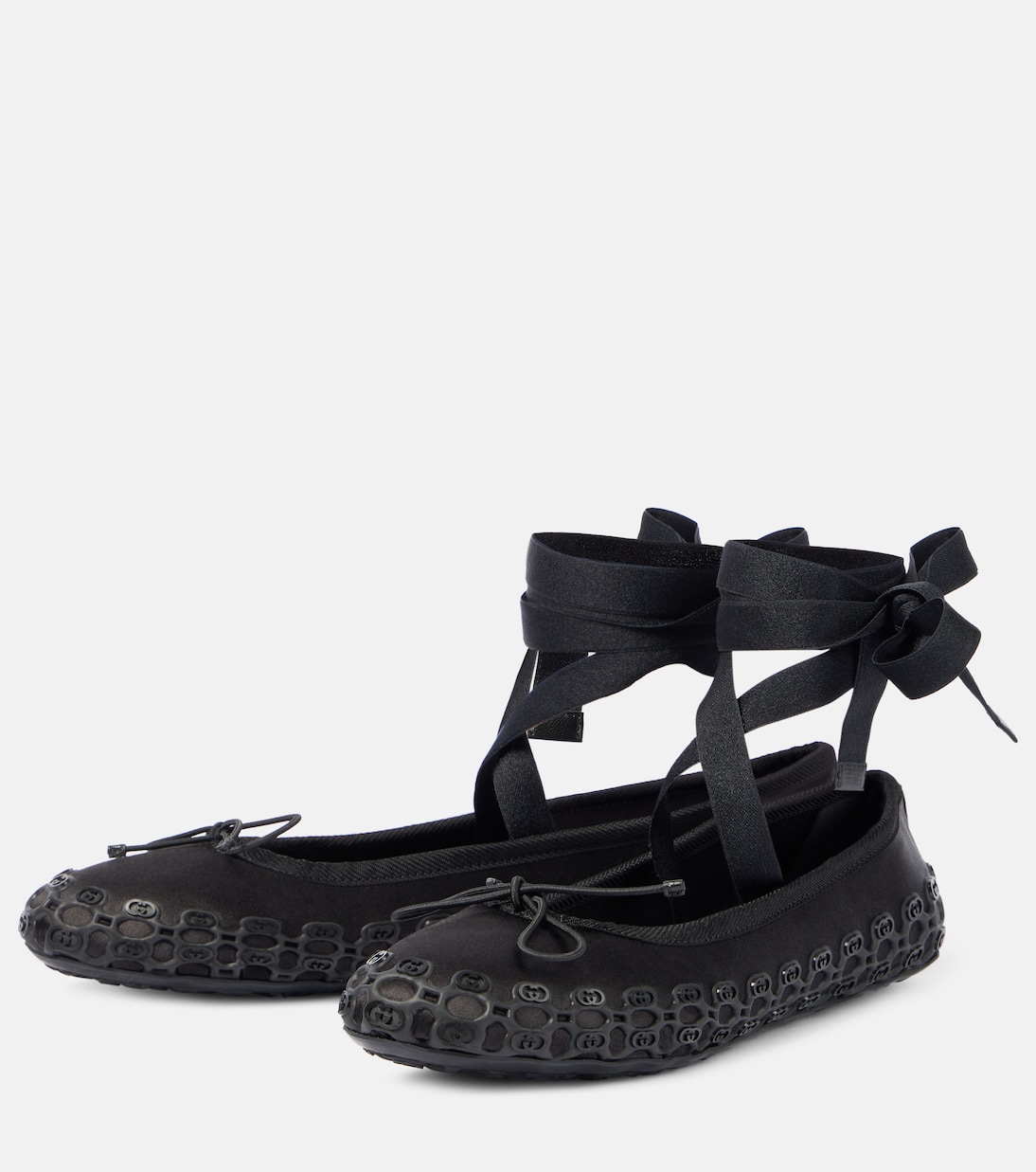 Scarpe ballerine GUCCI Cub3d in raso, stile giovane e moderno