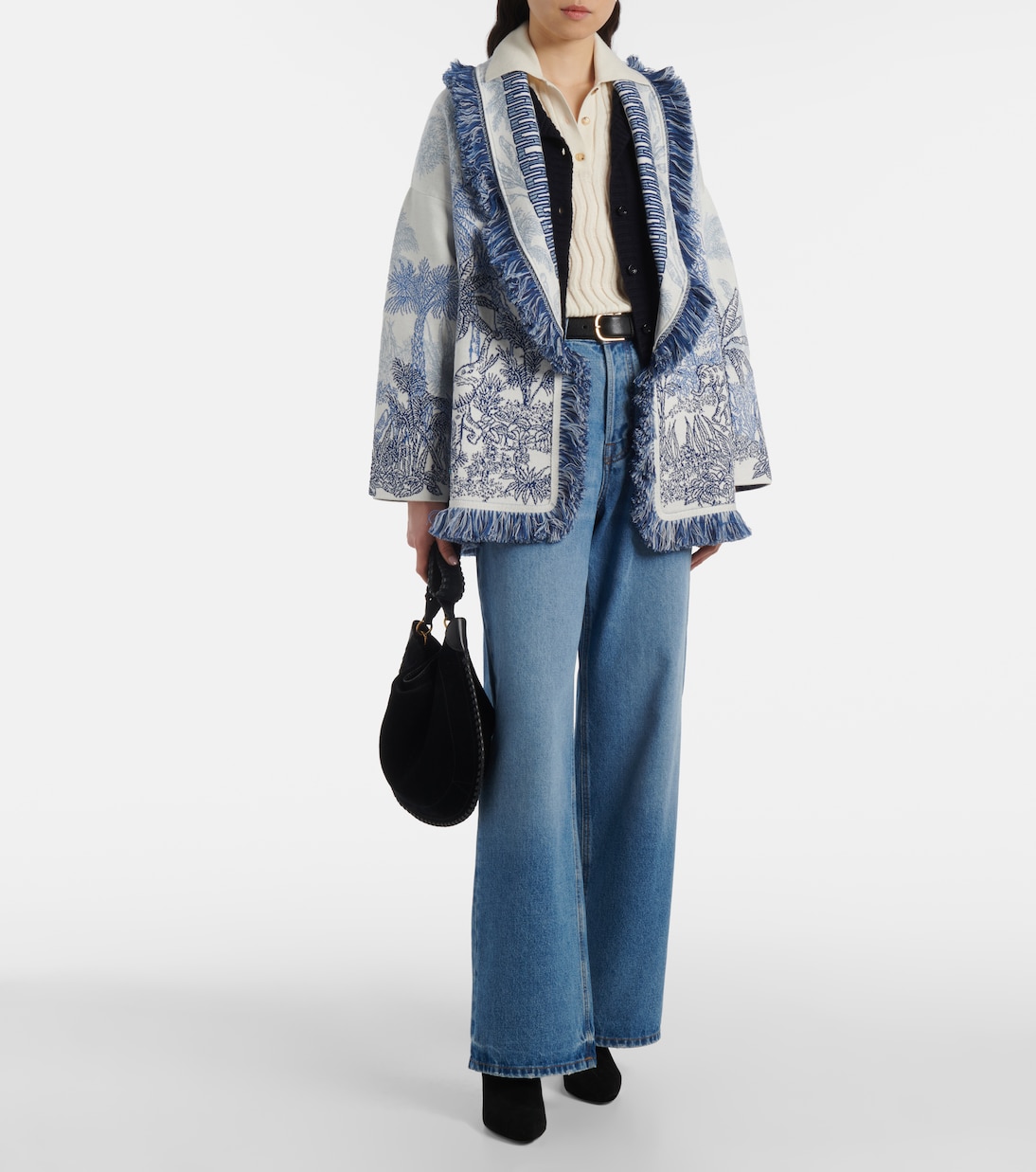 Cardigan Jungle Toile De Jouy in jacquard | Alanui
