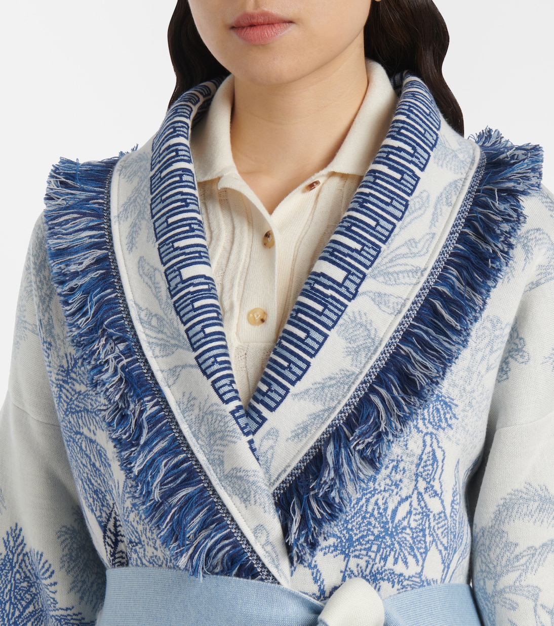 Cardigan Jungle Toile De Jouy in jacquard | Alanui