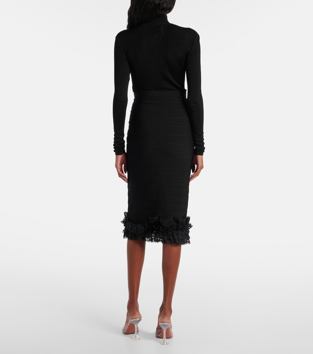 x Christopher Kane - Abito midi con pizzo | Self-Portrait