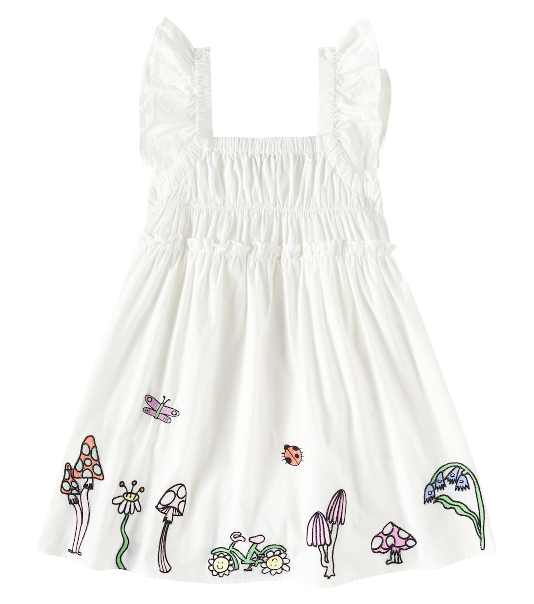Vestido de algodón bordado | Stella McCartney Kids