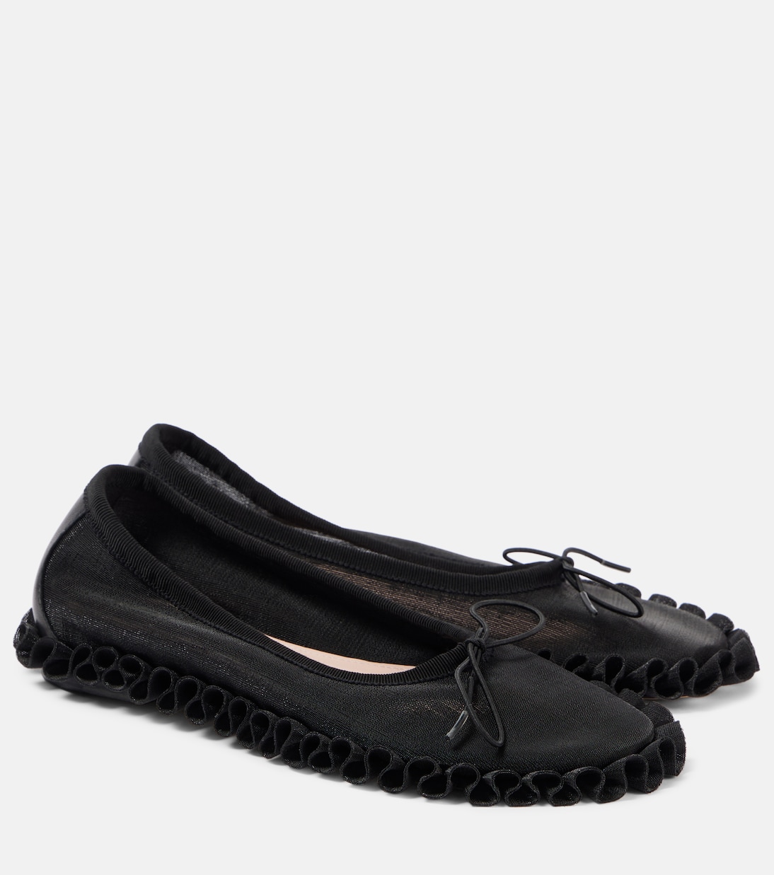 Ruffled mesh ballet flats | Simone Rocha