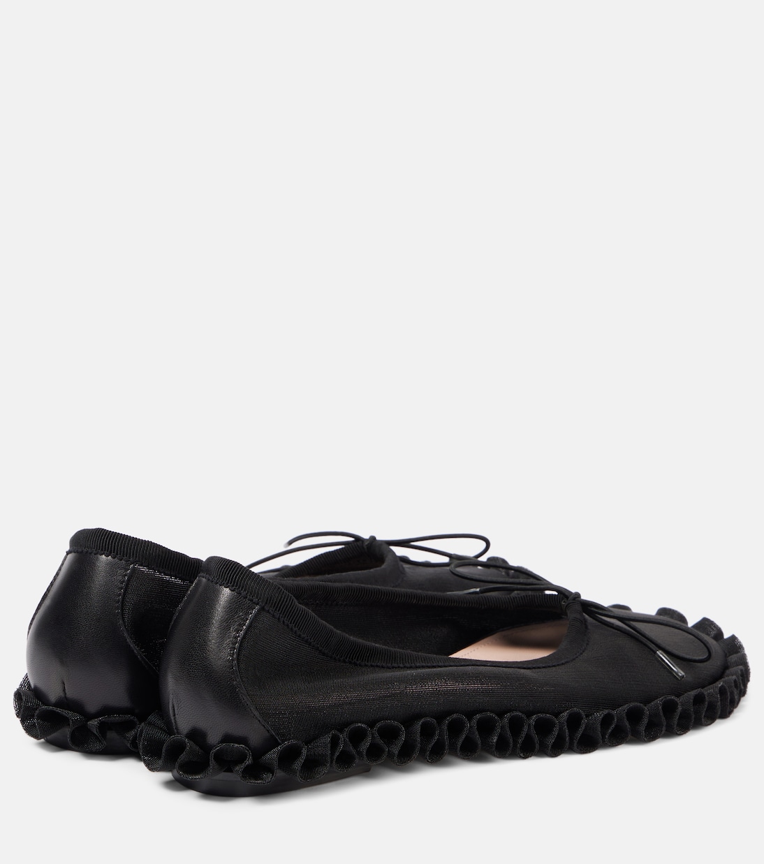 Ruffled mesh ballet flats | Simone Rocha
