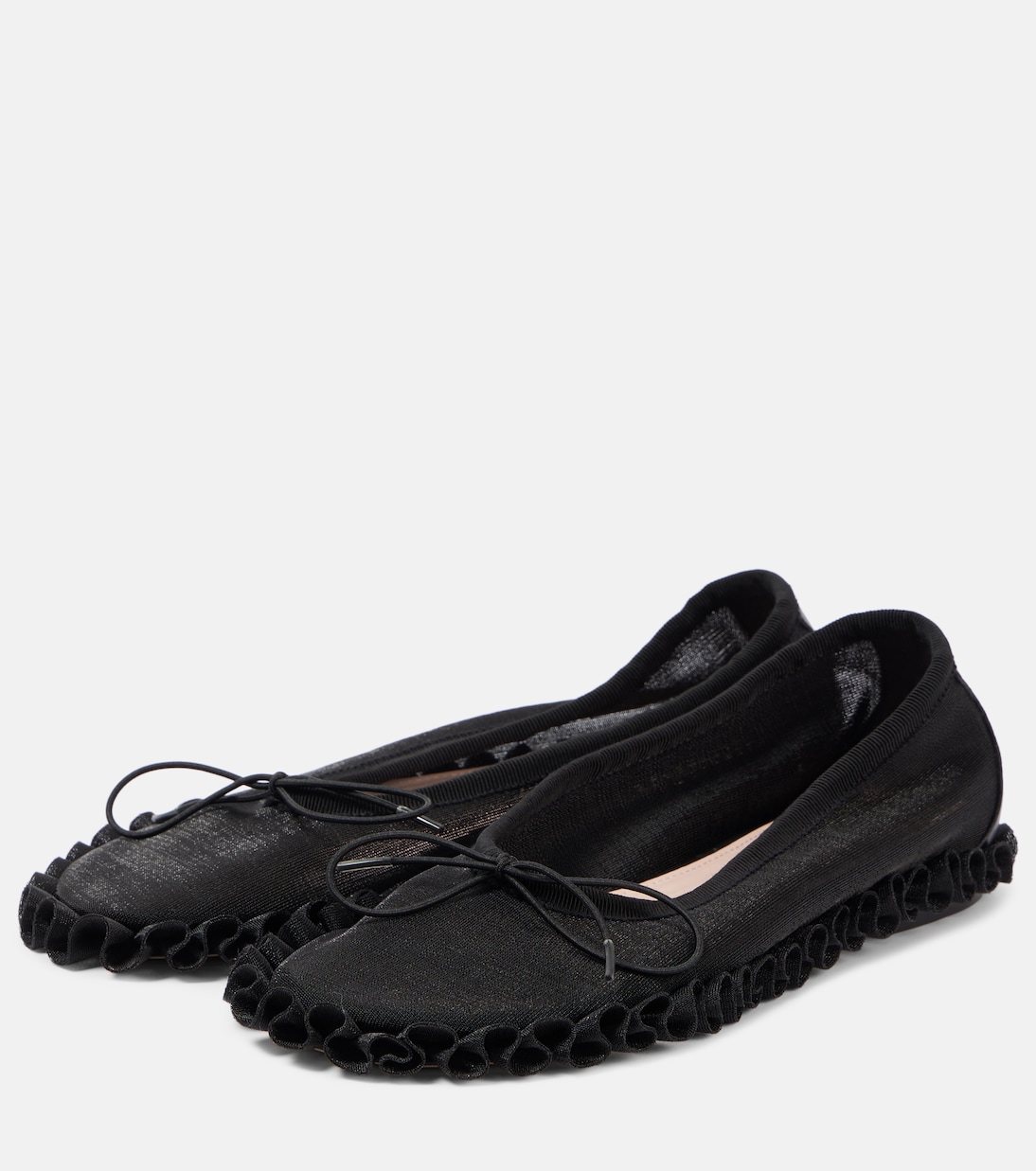 Ruffled mesh ballet flats | Simone Rocha