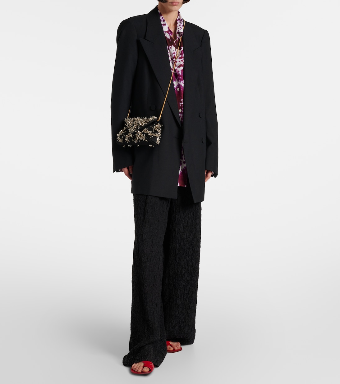 Asymmetric patent leather sandals  | Dries Van Noten