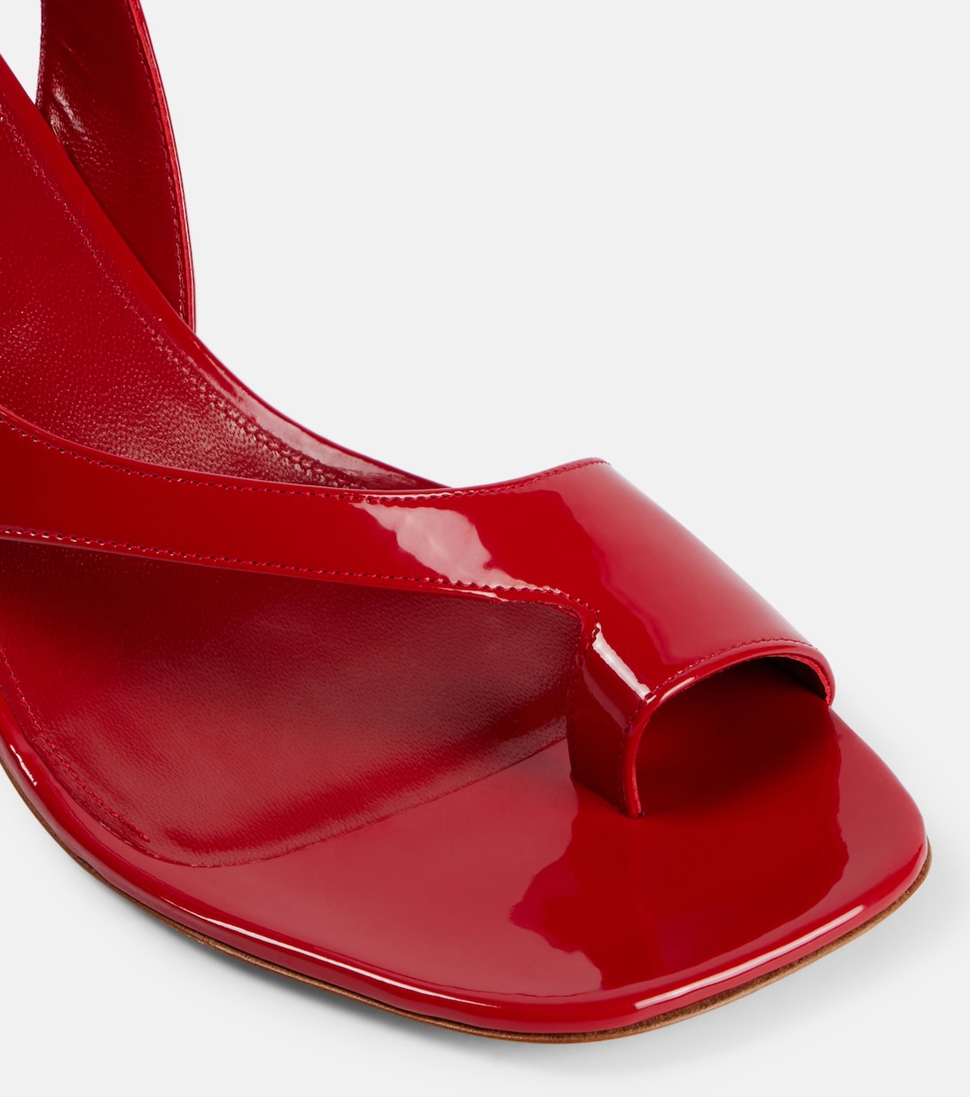 Asymmetric patent leather sandals  | Dries Van Noten