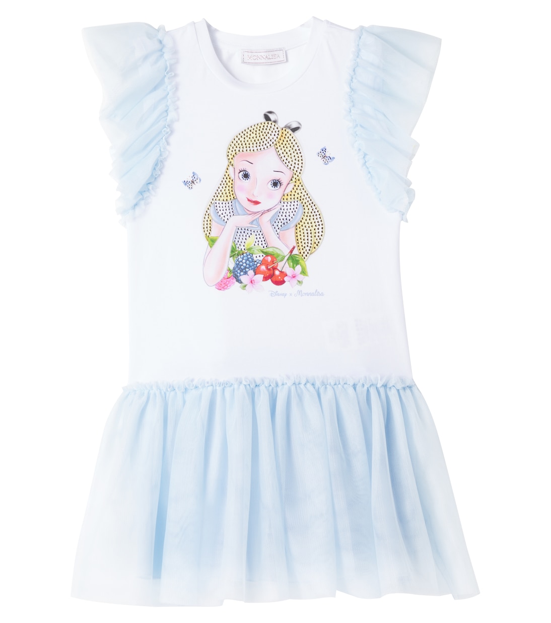 Abito in tulle e jersey di misto cotone | Monnalisa
